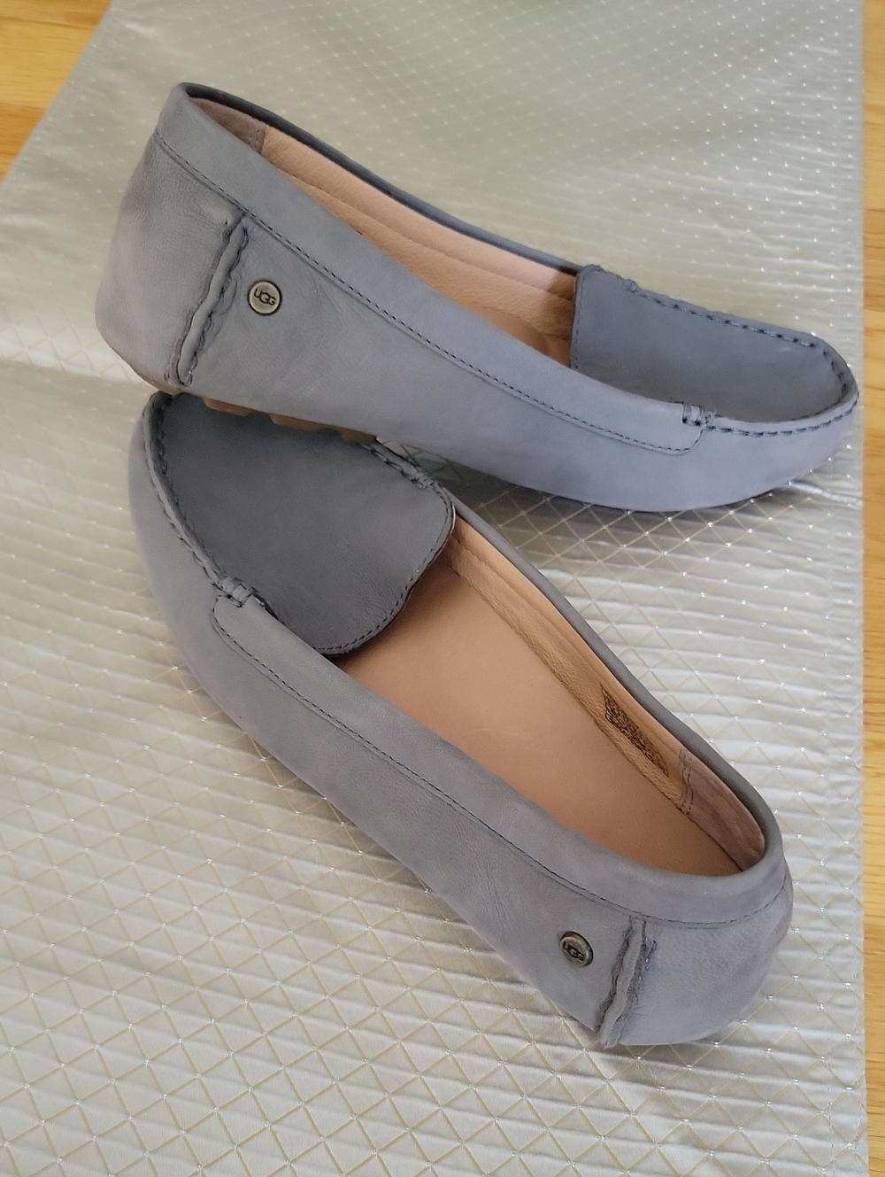 UGG Slate Grey Nubuck Driving Loafers